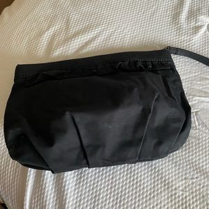 Gap black cotton with ruffle large wristlet bag
